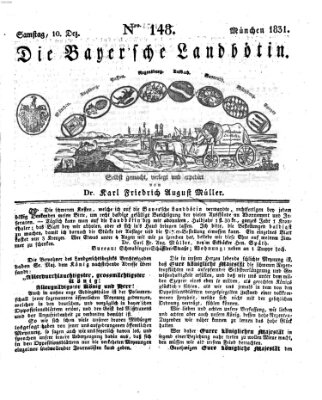 Bayerische Landbötin Samstag 10. Dezember 1831