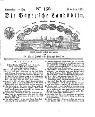 Bayerische Landbötin Donnerstag 15. Dezember 1831