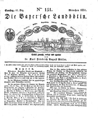 Bayerische Landbötin Samstag 17. Dezember 1831