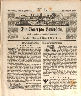 Bayerische Landbötin Dienstag 3. Januar 1832