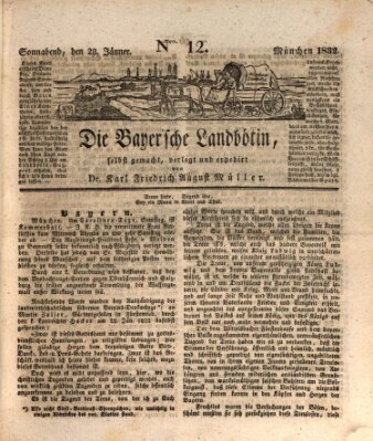 Bayerische Landbötin Samstag 28. Januar 1832