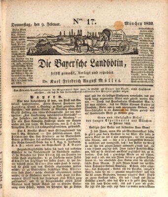 Bayerische Landbötin Donnerstag 9. Februar 1832