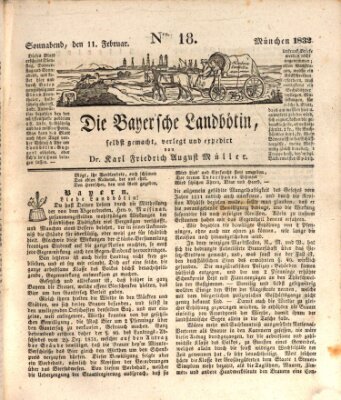 Bayerische Landbötin Samstag 11. Februar 1832