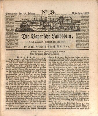 Bayerische Landbötin Samstag 25. Februar 1832