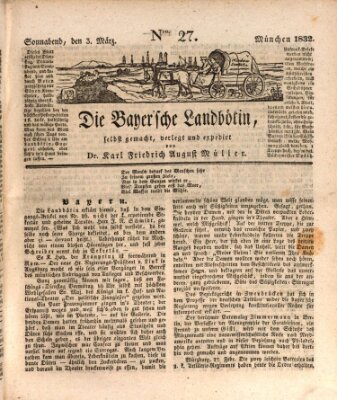 Bayerische Landbötin Samstag 3. März 1832