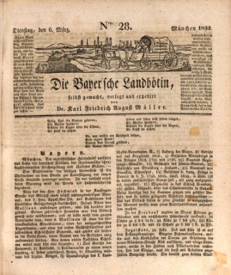 Bayerische Landbötin Dienstag 6. März 1832