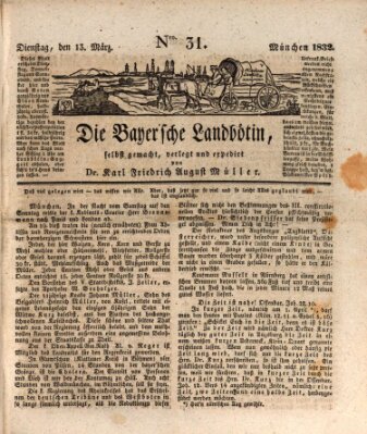 Bayerische Landbötin Dienstag 13. März 1832