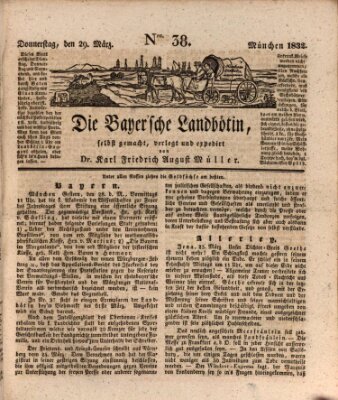 Bayerische Landbötin Donnerstag 29. März 1832