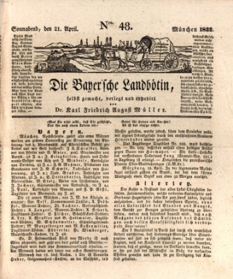 Bayerische Landbötin Samstag 21. April 1832