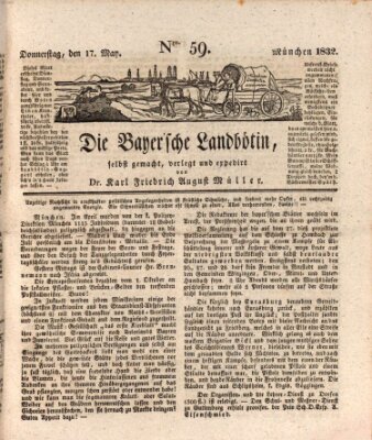 Bayerische Landbötin Donnerstag 17. Mai 1832