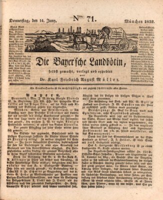 Bayerische Landbötin Donnerstag 14. Juni 1832