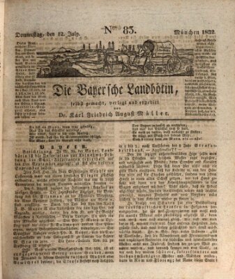 Bayerische Landbötin Donnerstag 12. Juli 1832