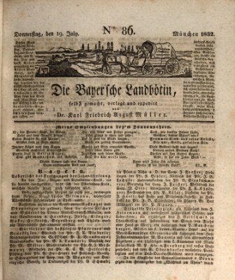 Bayerische Landbötin Donnerstag 19. Juli 1832