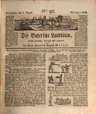 Bayerische Landbötin Donnerstag 2. August 1832