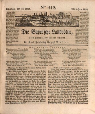 Bayerische Landbötin Dienstag 18. September 1832