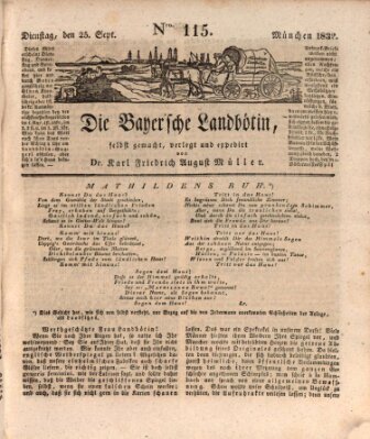 Bayerische Landbötin Dienstag 25. September 1832