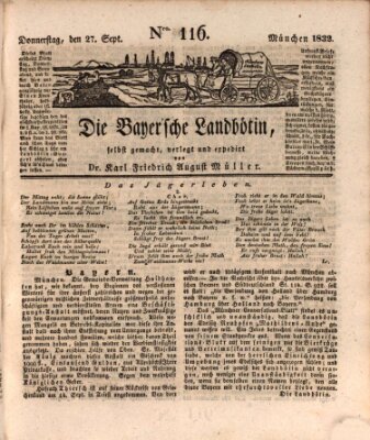 Bayerische Landbötin Donnerstag 27. September 1832