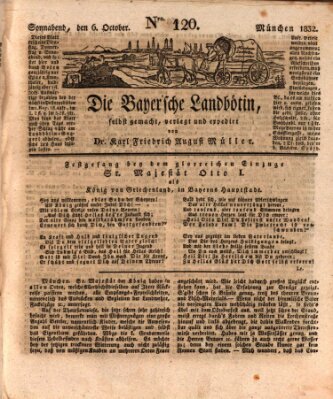 Bayerische Landbötin Samstag 6. Oktober 1832