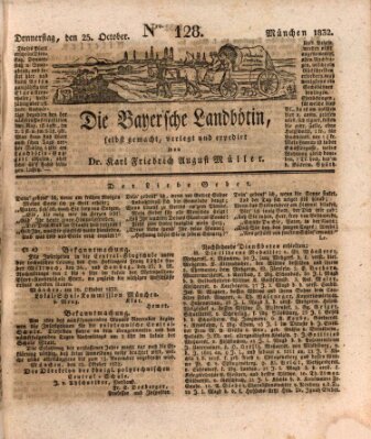 Bayerische Landbötin Donnerstag 25. Oktober 1832