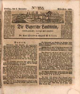 Bayerische Landbötin Dienstag 6. November 1832