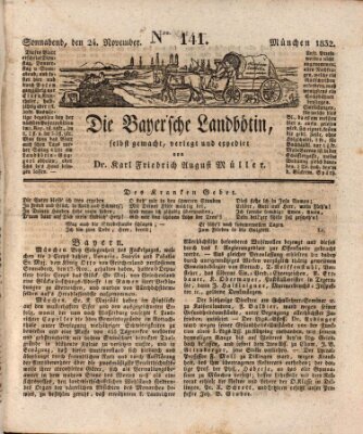 Bayerische Landbötin Samstag 24. November 1832