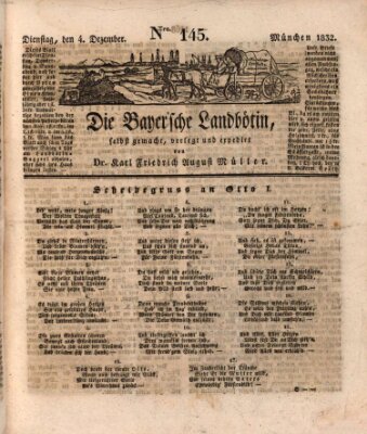 Bayerische Landbötin Dienstag 4. Dezember 1832