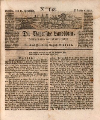 Bayerische Landbötin Dienstag 11. Dezember 1832