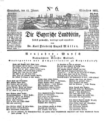 Bayerische Landbötin Samstag 12. Januar 1833