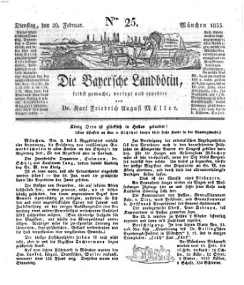 Bayerische Landbötin Dienstag 26. Februar 1833