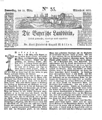 Bayerische Landbötin Donnerstag 21. März 1833