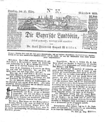 Bayerische Landbötin Dienstag 26. März 1833