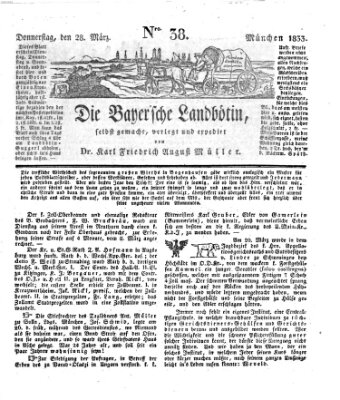 Bayerische Landbötin Donnerstag 28. März 1833