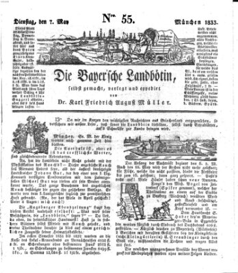 Bayerische Landbötin Dienstag 7. Mai 1833