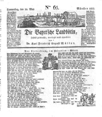 Bayerische Landbötin Donnerstag 30. Mai 1833