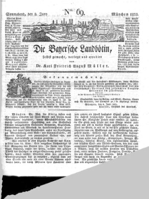 Bayerische Landbötin Samstag 8. Juni 1833