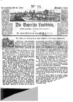 Bayerische Landbötin Samstag 22. Juni 1833