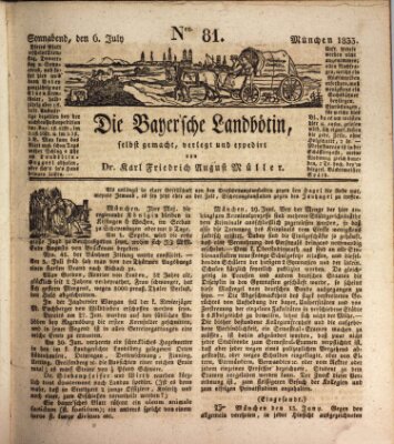 Bayerische Landbötin Samstag 6. Juli 1833