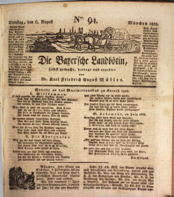 Bayerische Landbötin Dienstag 6. August 1833