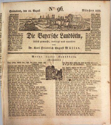 Bayerische Landbötin Samstag 10. August 1833