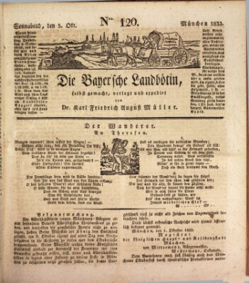 Bayerische Landbötin Samstag 5. Oktober 1833