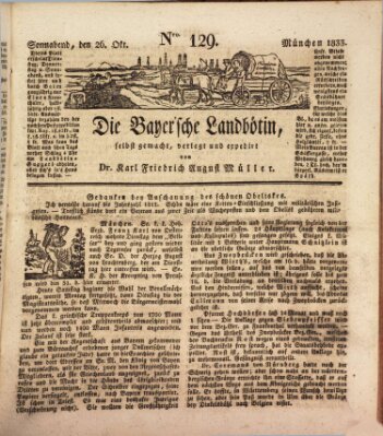 Bayerische Landbötin Samstag 26. Oktober 1833