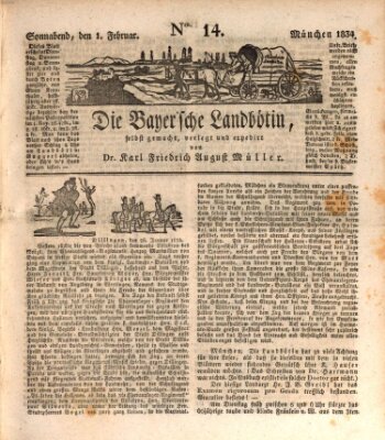 Bayerische Landbötin Samstag 1. Februar 1834