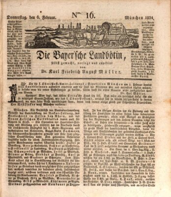 Bayerische Landbötin Donnerstag 6. Februar 1834