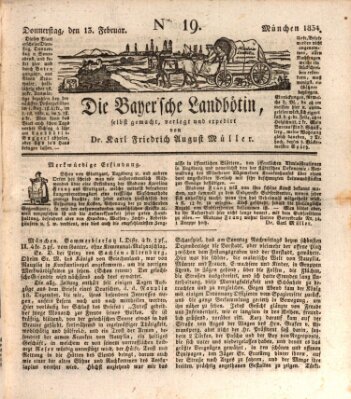 Bayerische Landbötin Donnerstag 13. Februar 1834