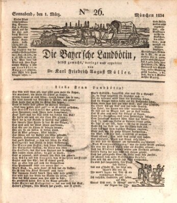Bayerische Landbötin Samstag 1. März 1834