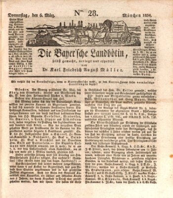 Bayerische Landbötin Donnerstag 6. März 1834