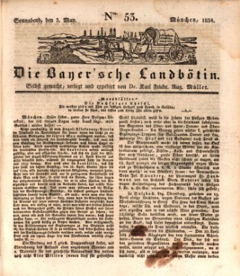 Bayerische Landbötin Samstag 3. Mai 1834