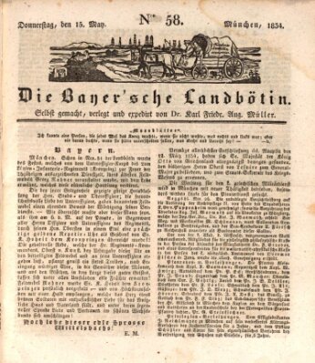 Bayerische Landbötin Donnerstag 15. Mai 1834