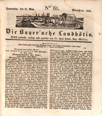 Bayerische Landbötin Donnerstag 22. Mai 1834