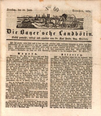 Bayerische Landbötin Dienstag 10. Juni 1834